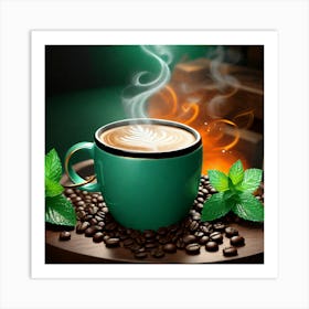 Coffee And Mint Art Print