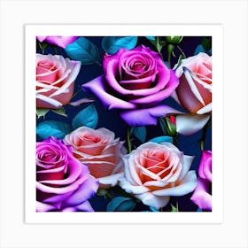 Roses Wallpaper 13 Art Print