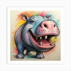 Hippo 35 Art Print