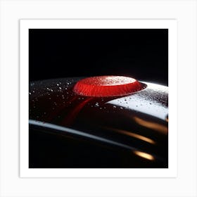 Tear Glistening With Sweetness Against A Dark Void 3d Model Hyper Realistic Texture Capturing Ref Art Print