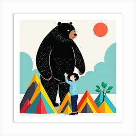 Bear In The Mountains 11 Art Print