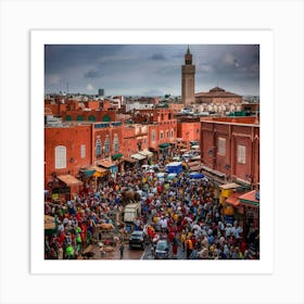 Marrakech - Marrakech Stock Videos & Royalty-Free Footage Art Print