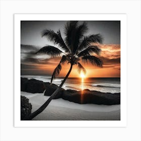 Sunset At The Beach 337 Art Print