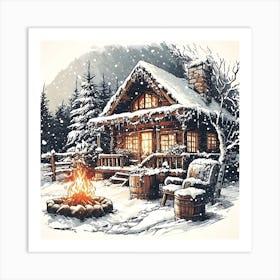 Embers And Snowflakes Art Print