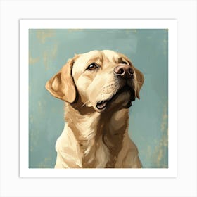 Labrador Retriever Calm Oil Painting 9 Art Print