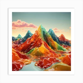 Colorful Mountains Art Print