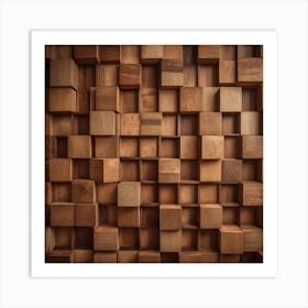 Wooden Cubes 2 Art Print