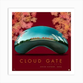 Cloud Gate Red, Anish Kapoor Póster