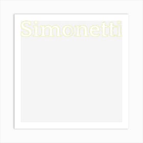 Simonetti Name Text Italia Italian Surname Art Print