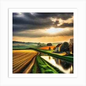 Sunset In The Countryside 31 Art Print