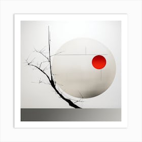 Tree With Red Dot Art Print