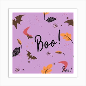 Vinatage Lilac Batty Boo Art Print