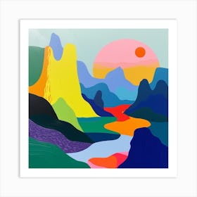 Abstract Travel Collection South Korea 6 Art Print