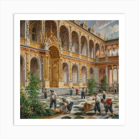 Palace Courtyard Art Print