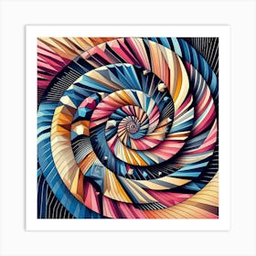 Abstract Spiral Painting 1 Art Print