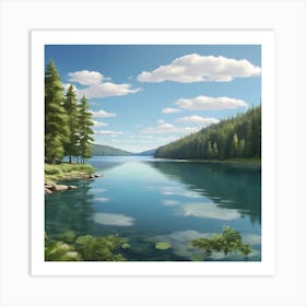 Lake - Lake Stock Videos & Royalty-Free Footage Art Print