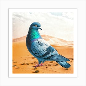 Pigeon Painting in oil paint Art Print