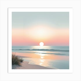 Sunset At The Beach 5 Art Print