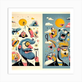 Cartoon Illustration Art Print