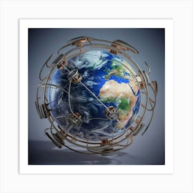 Earth In Orbit Art Print