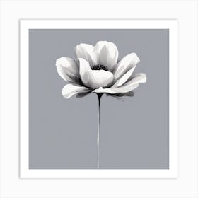 Black And White Flower Art Print