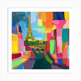 Abstract Travel Collection Paris France 4 Art Print