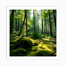 Mossy Forest 7 Art Print