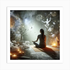 Meditating Woman 1 Art Print