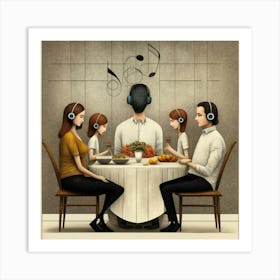 Family Dinner 3 Art Print