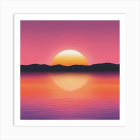 Sunset Over Water Art Print