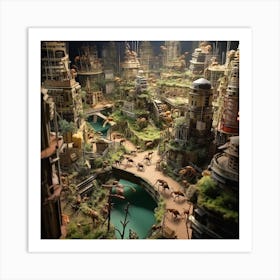 Miniature City by Ants Art Print