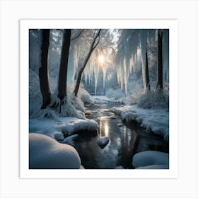 Winter In The Forest Art Print