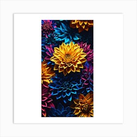 Dahlias 1 Art Print