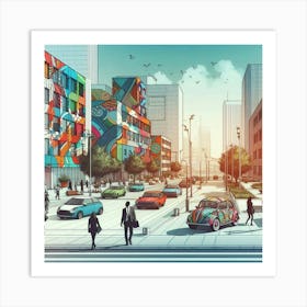 Urban Cityscape Art Print