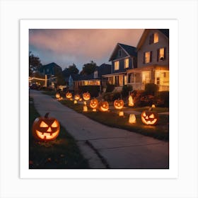 Halloween Pumpkins Art Print