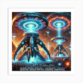 A Vivid Depiction Of Rift Stabilizers, Advanced Su Retry Art Print