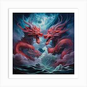 Dragons In The Sky 1 Art Print