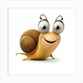 Snail With Big Eyes Art Print