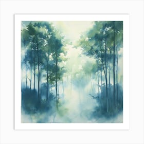 Misty Forest 1 Art Print