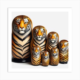 Tiger Nesting Dolls Art Print