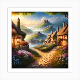 Fairytale Village Art Print