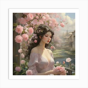 Chinese Girl art print Art Print