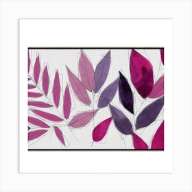 Purple Leaves Art Print