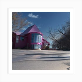 Pink House Art Print