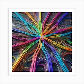 Colorful Wires Art Print