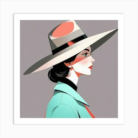 Woman in a Hat 4 Art Print