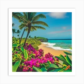 Hawaiian Beach Art Print