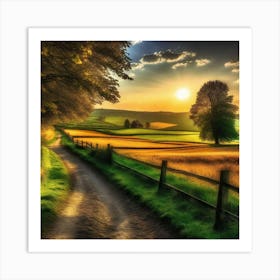 Sunset In The Countryside 30 Art Print