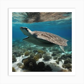 Hawksbill Turtle Art Print