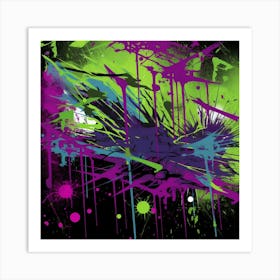 Graffiti Splatters Art Print